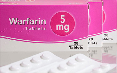 CPFA2P Warfarin anticoagulant boxes tablets