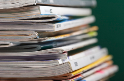 Stack of magazines